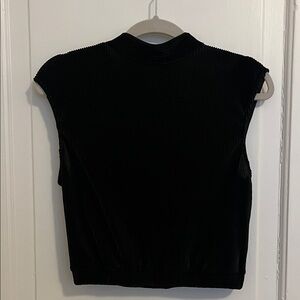 Ro & De mock neck black sleeveless top